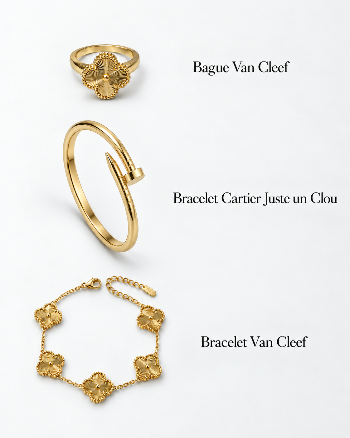 Coffret Trèfle Royal – Montre & Bijoux Dorés, 9 Pièces👑🍀